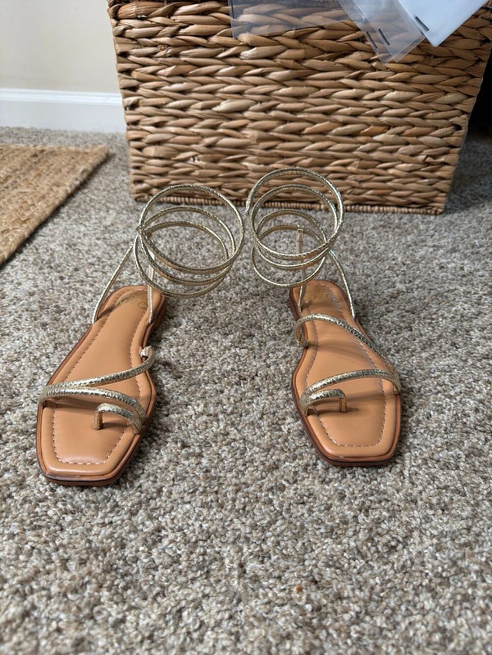 Madden NYC gold gladiator sandals Square to 6 636